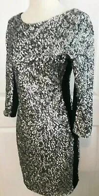 Formal Dress Sexy Sequins Sheath Bodycon Silver Glitter Black Sexy Cocktail  6 • $24