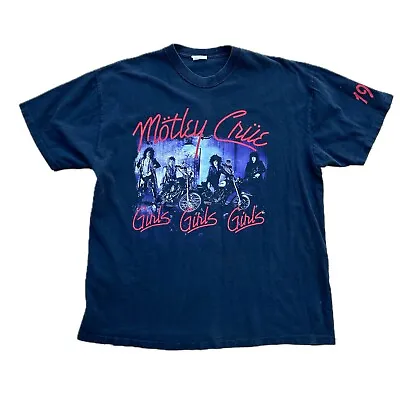 Vintage Motley Crue XL Concert Tee Girls Girls Girls 1987 Single Stitch • $105