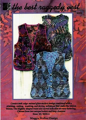 The Best Raggedy Vest Sewing Pattern Uncut Size XS-XXXL By Maggie Walker Design • $9.24