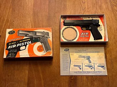 Two Vintage Marksman MPR .177 Cal 20 Shot BB Dart Repeater Air Pistols • $50