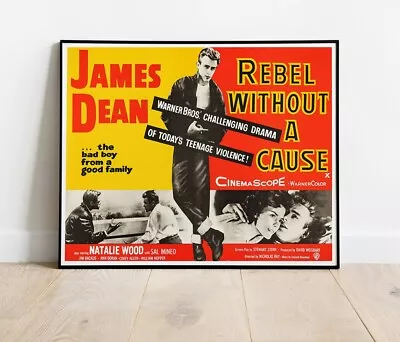 REBEL WITHOUT A CAUSE JAMES DEAN NATALIE WOOD VINTAGE REPRO Film Poster 30  X24  • £11.99