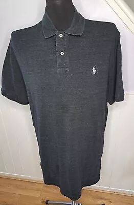 Polo Ralpth Lauren Grey Polo Shirt Big And Tall Top Short Sleeve Mens Size Xl • £30