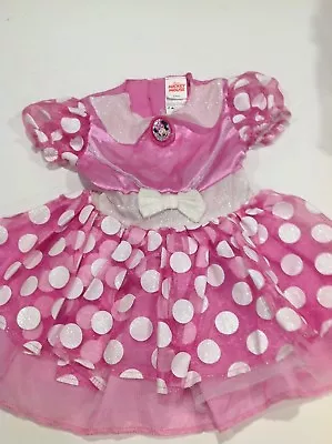Disney Jr. Minnie Mouse Toddler Girls Halloween Costume Pink Dress 2T • $18.99