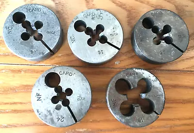 Machinist Lot (5) 2  Adjustable Dies Various Sizes Vintage Card • $3.99