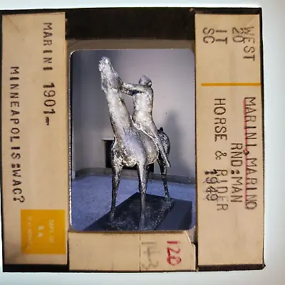 Marino Marini  Horse And Rider  1949 Art 35mm Glass Slide • $20