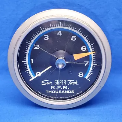 Vintage 1960s Sun Super Tach SST-802-2 Tachometer 8K RPM Day 2 • $59.99