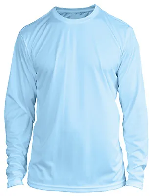 Microfiber Long Sleeve Fishing Shirt UPF 50 Arctic BLUE • $15.99