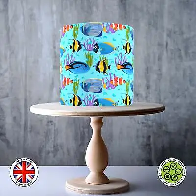 Exotic Fish Underwater Pattern Wrap Around Edible Cake Topper ICING / WAFER • £7.79