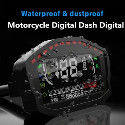 Digital Dash Digital Panel LED LCD Speedometer Odometer For 1 2 4 Cylinders Moto • $43.60