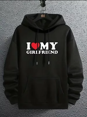 Valentine Day Mens I Love My Girlfriend Letter Print Drawing Regular Fit Graphic • $34.20