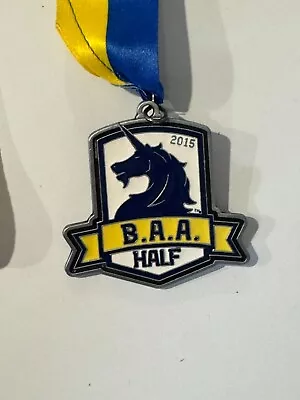 Official BAA Marathon Boston Athletic Association Half Marathon Race Medal 2015 • $29.99