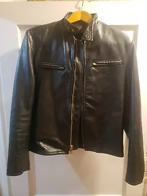 Lesco Leathers Black Jacket Vintage 60s 70s Cafe Racer Style Jacket 42 W/ Liner • $250