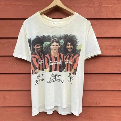 Vintage AC Milan Graphic T-Shirt Mens Small 80s/90s Souvenir • £72.28