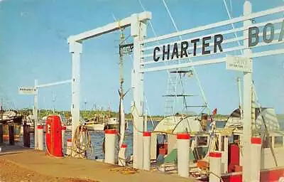 Montauk Long Island New York Charter Boat Dock Vintage Postcard AA74659 • $11.75