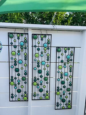 Metal Wall Art- Lush Mid Century Modern.36in X 10in • $99.95