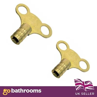 Radiator Plumbing Bleed Bleeding Key Keys Solid Brass For Venting Air Valve X 2 • £1.59