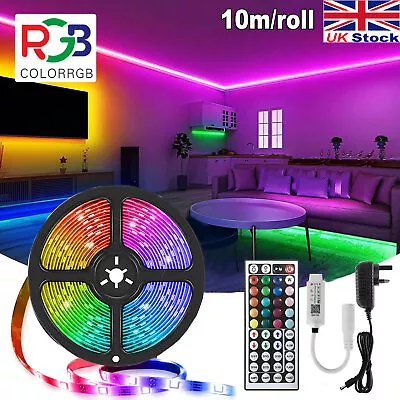 LED Strip Lights 5-30M 5050 RGB Colour Changing Tape Cabinet Kitchen Lighting UK • £13.77