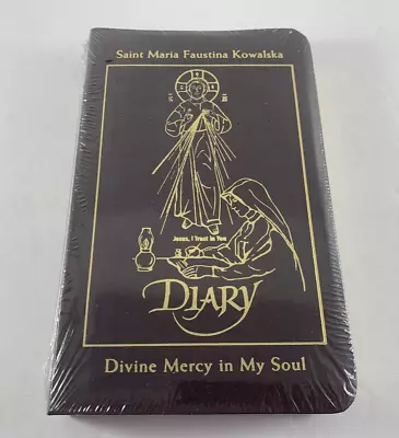 DIARY St Maria Faustina Kowalska Divine Mercy In My Soul Brown Leather SEALED • $34.90