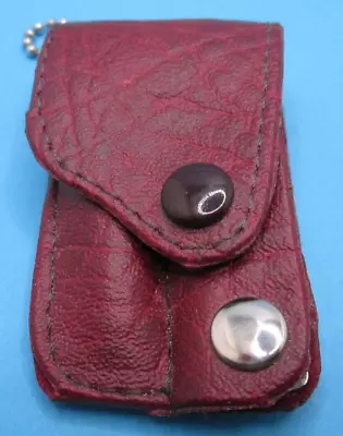 Vtg Key Chain 2½  Leather 777 Travel Nail Clipper Knife File Manicure Set (GG) • $7.50