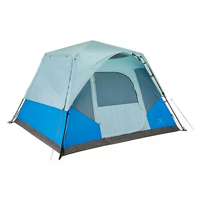 Outbound QuickCamp 6 Person 3 Season Cabin Tent With Rainfly And Carry Bag Blue • $86.99