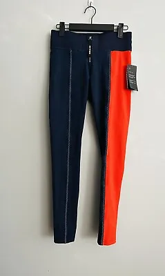 New Staud X Nb New Balance S Sleek Tight Leggings Red Blue Zipper Dry Fitted NWT • $42.99