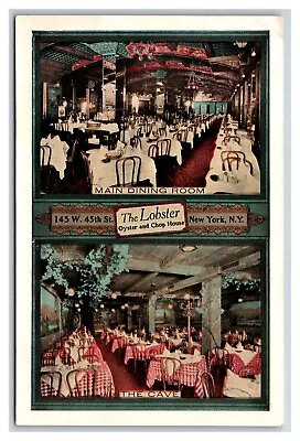 The Lobster Restaurant Dual View New York City NY NYC UNP WB Postcard Q23 • $2.95