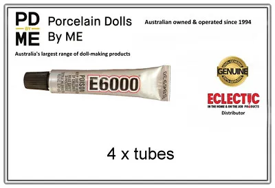 4 X E-6000 Jewellery & Craft Glue Adhesive 7.2gm • $12.95