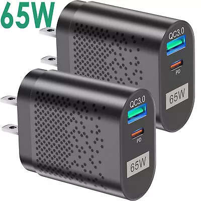 65W Type C Super Fast Charging Wall Charger PD QC3.0 Adapter For IPhone Samsung • $13.78