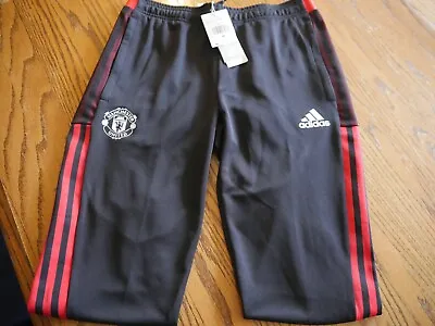 NEW Mens Adidas Manchester United Track Pants GR3788 Medium Black Red White • $49.98