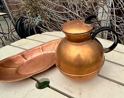 2  Vintage   Copper Items- 1 Coffee And 1 Tray • $29