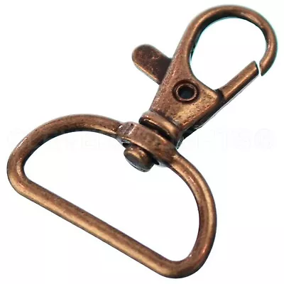 1  Swivel Lobster Clasps - Antique Copper Color - For 1 Inch Lanyards Keychains • $12.99