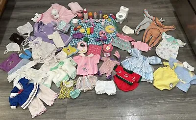 Vintage Baby Alive Doll Lot Clothing Accessories Various Sizes Clothes Bottles • $99.95