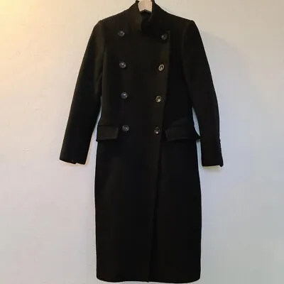 Jigsaw Coat Size UK 10 Black Longline Military Style • $198.94