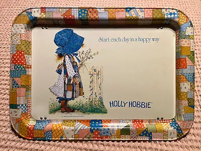 Vintage Holly Hobbie Metal Folding Bed Tray Start Your Day In A Happy Way • $24.99