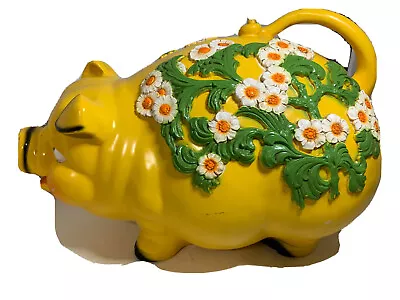 Vtg Rare FLORAL  PIGGY BANK BY UNIVERSAL STATUARY CORP. OF CHICAGO IL  1976 • $110