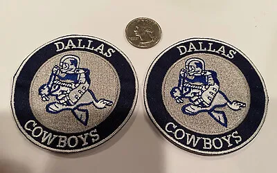 (2)-Dallas Cowboys NFL Vintage CLASSIC Embroidered Iron On Patches 3 X 3  • $8.95