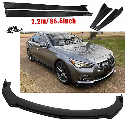 For Infiniti G37 G35 Front Bumper Spoiler + Side Skirts + Rear Lip + Strut Rods • $99.99