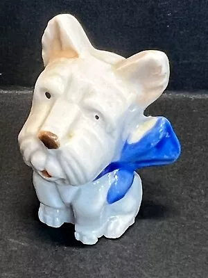 Vintage Ceramic Miniature Schnauzer Dog Figurine. Made In Japan. • $10