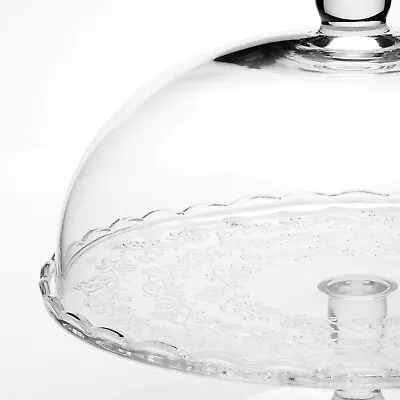 Cheese Dome Cover Lid Serving Lid Clear Glass Solid 28 Cm • £12.50