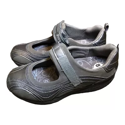 Sketchers Shape Ups Gray Mary Jane Flats Shoes Size 8.5 • $29