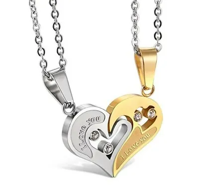 Couples His And Hers Magnetic Heart Pendant Love Necklaces Comes Boxed  586 • £9.95