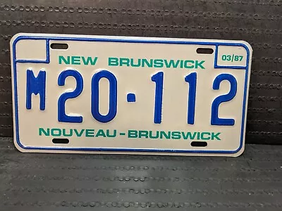 1987 New Brunswick Canada License Plate ... (m20 112) • $7.29