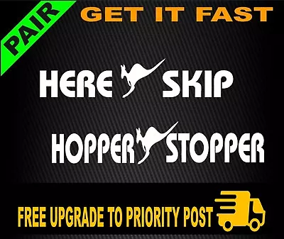 HERE SKIP + HOPPER STOPPER BULL BAR 4x4 Ute STICKERS DECALS • $7.99