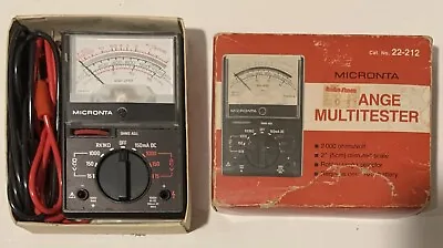 Vintage Micronta 8-Range Multitester 22-212 (2000 OHMSVOLT) W Box And Manual • $8.99