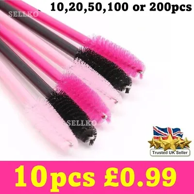 Eyelash Brushes Disposable Mascara Wands Applicator Lash Extension Cosmetic Set • £6.78