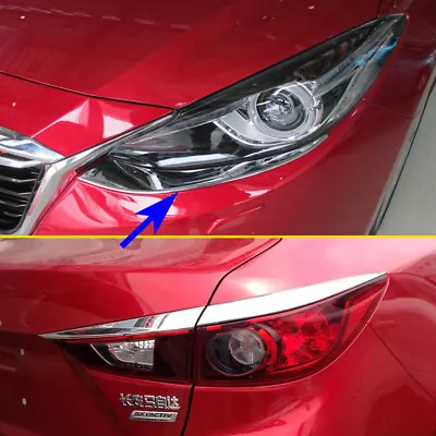 Head Light + Tail Light Chrome Trims For Mazda3 Sedan BM 2014-2016 Accessories • $73.48