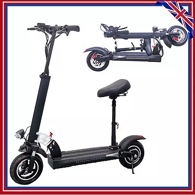 800W Electric Scooter Adult 10 Off Road Fast Foldable E-Scooter W/ Seat 31MPH • £515.99