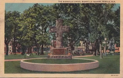 Postcard The Bienville Cross Bienville Square Mobile AL Alabama • $20.01