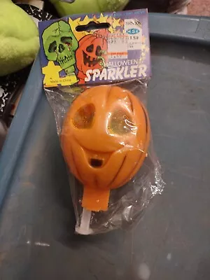 Vintage Halloween JACK-O-LANTERN SPARKLER  Still In Original Packaging But Read  • $35