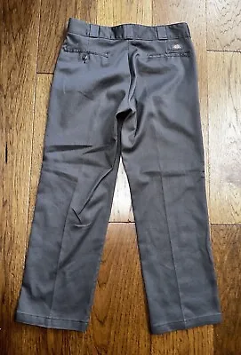 Vintage Dickies Work Pants Size 34 X 29 Soft Worn Gray • $22.99